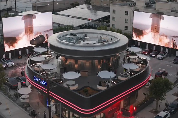 Tesla Hollywood Diner and Supercharger