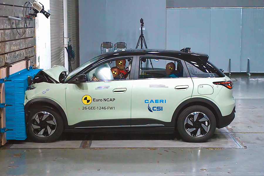 Euro NCAP Geely EX2 фронтальный удар
