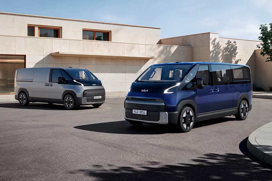 Представлены электрические микроавтобус и фургон Kia PV7